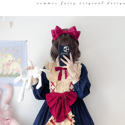 Sweet Lolita Princess Dress OP - Vintage Inspired Long Sleeve Layered Ruffle Dress