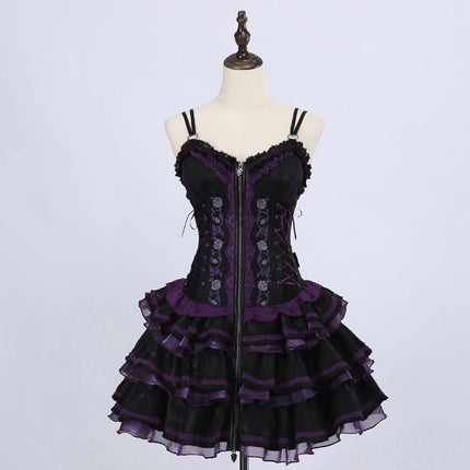 Summer of Roses JSK Gothic Dark Punk Black Lolita Dress
