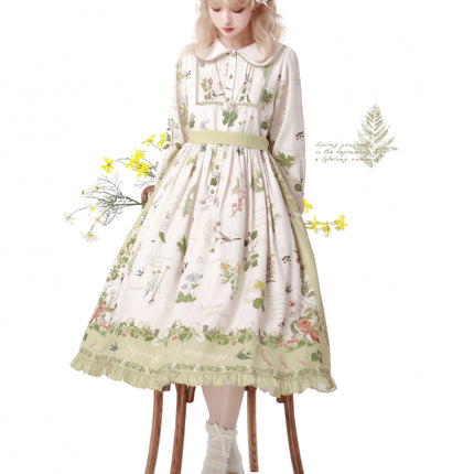 S-XXL Secret Garden Dress French CLA Elegance Lolita Spring Floral Autumn