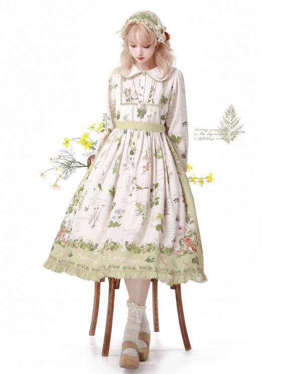 S-XXL Secret Garden Dress French CLA Elegance Lolita Spring Floral Autumn