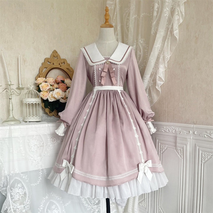 Elegant Romantic Lace Lolita OP with Grand Overskirt