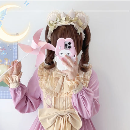 Sweet Lolita Princess Dress OP - Vintage Inspired Long Sleeve Layered Ruffle Dress