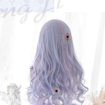 Gradient Unicorn Lolita Long Curly Hair Wig Harajuku Style Lolita Full Head Set