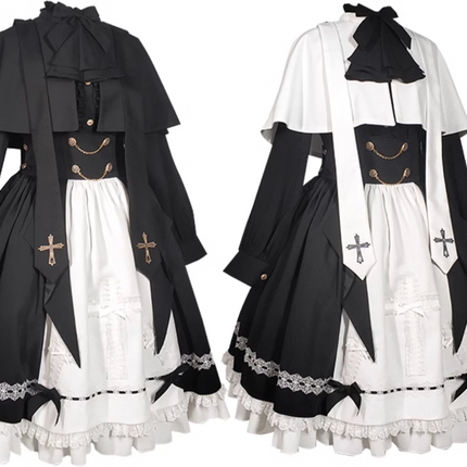 Holy Academy Series - Discipline Department: Original Lolita Prince Outfit and SK Skirt Set, Gothic Dark Style