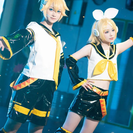 XS-XXL Kagamine Rin Hatsune Miku and Kagamine Twins Cosplay School Uniforms