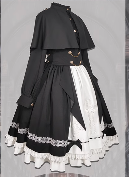 Holy Academy Series - Discipline Department: Original Lolita Prince Outfit and SK Skirt Set, Gothic Dark Style