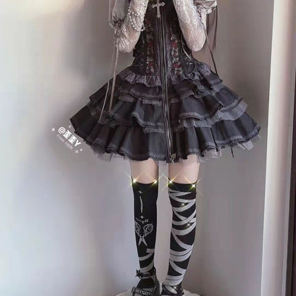 Summer of Roses JSK Gothic Dark Punk Black Lolita Dress