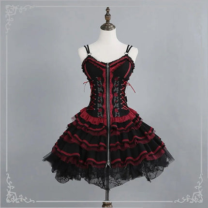 Summer of Roses JSK Gothic Dark Punk Black Lolita Dress