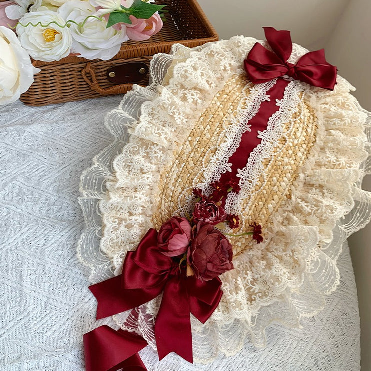 Vintage Pastoral Embroidery Tiered JSK - Four Seasons Garden Charm
