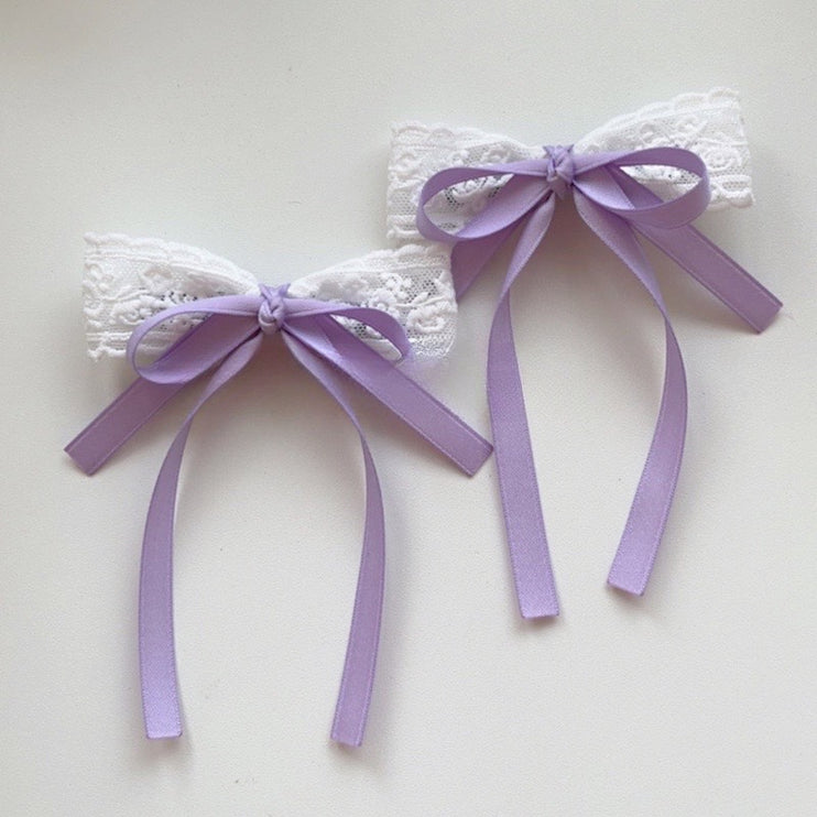 Cute Twin Ponytail Hair Accessory Butterfly Bow Streamer Hair Clips Lolita Sweet Girl Hair Ties