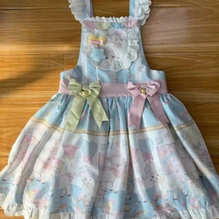Cute lamb doll-like style sweet pink lolita jsk set
