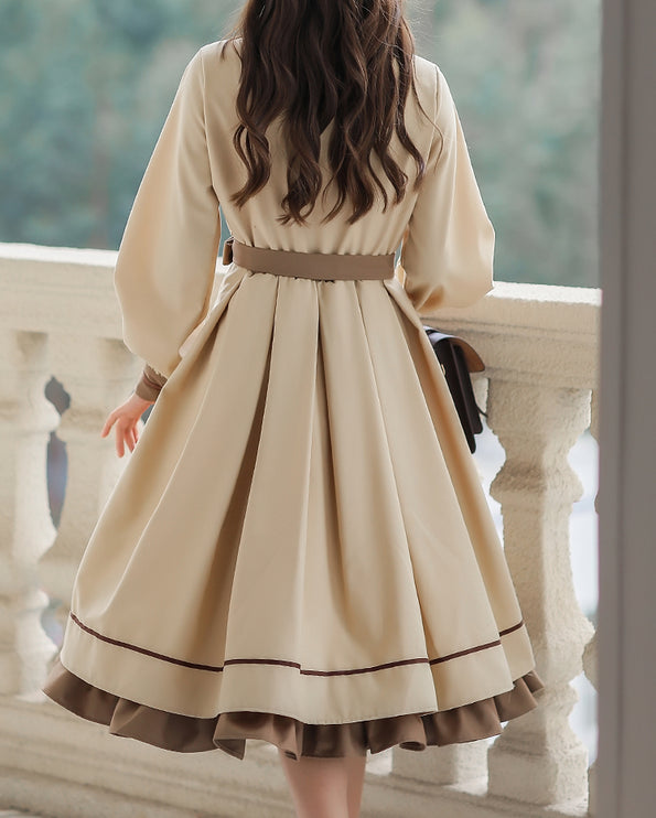 French Retro Lolita JK Dress Vintage Dress Cloak Suit