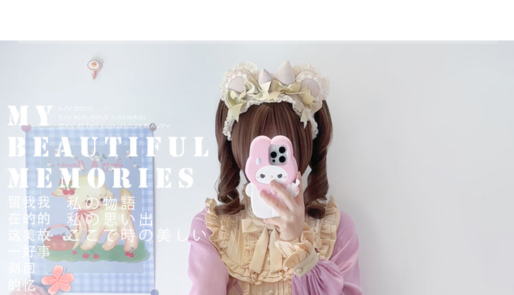 Sweet Lolita Princess Dress OP - Vintage Inspired Long Sleeve Layered Ruffle Dress