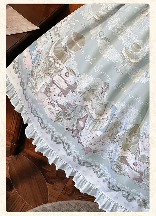 Elegant Floral Lolita JSK with Sash - Vintage Charm for Everyday and Special Occasions