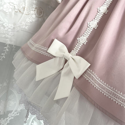 Elegant Romantic Lace Lolita OP with Grand Overskirt