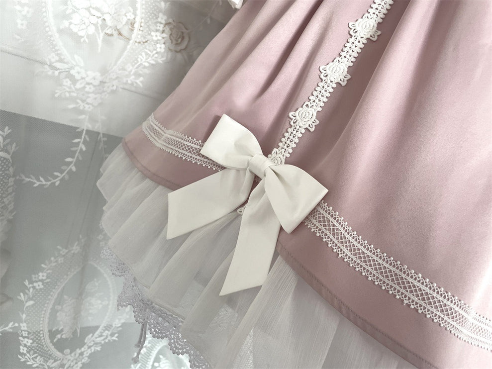 Elegant Romantic Lace Lolita OP with Grand Overskirt