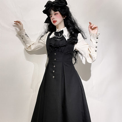 S-XL Original Ouji Dresses Cloak Black Lolita JSK Prince Dress Style