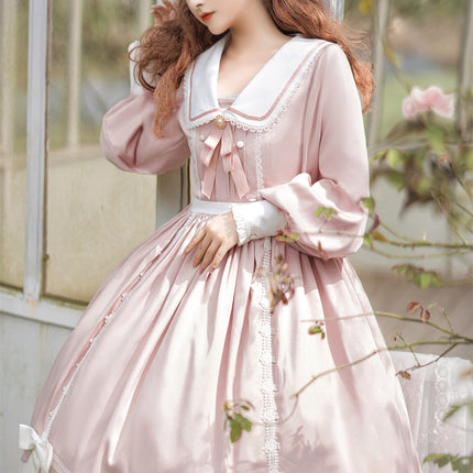Elegant Romantic Lace Lolita OP with Grand Overskirt