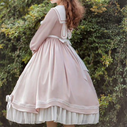 Elegant Romantic Lace Lolita OP with Grand Overskirt