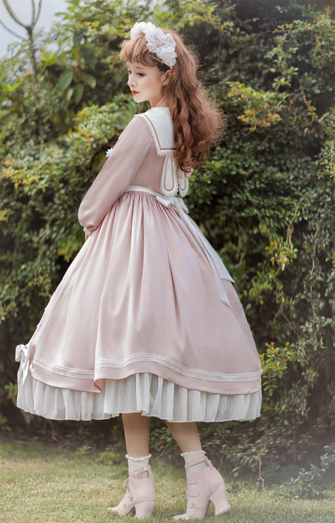 Elegant Romantic Lace Lolita OP with Grand Overskirt