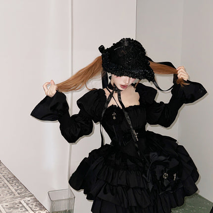 Black Idol Gothic Spirit Punk Style Lolita Dress