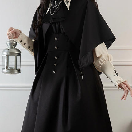 S-XL Original Ouji Cape Cloak Black Prince Style Short Cloak