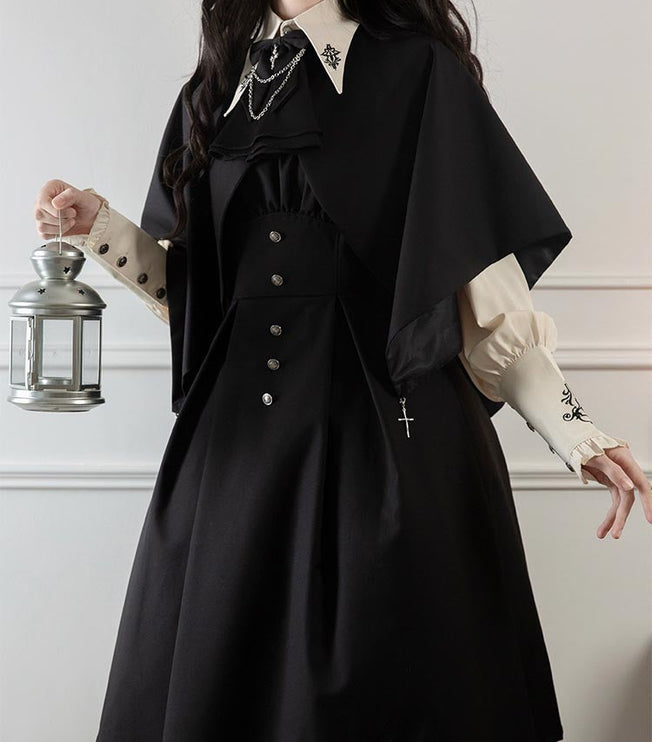 S-XL Original Ouji Cape Cloak Black Prince Style Short Cloak