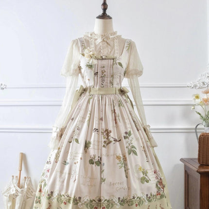 S-XXL Secret Garden Dress French CLA Elegance Lolita Spring Floral Autumn