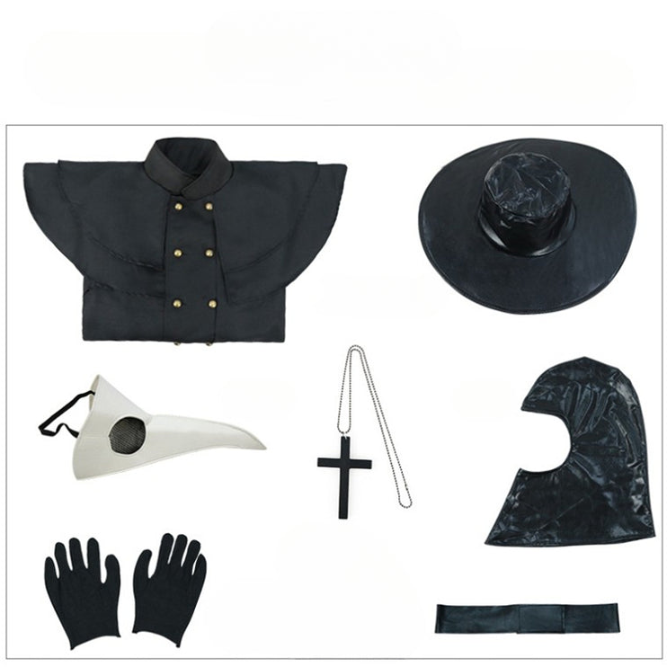 S-4XL Halloween Birdman Costume - Crow Long Beak Medieval Steampunk Plague Doctor Outfit