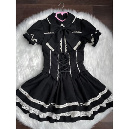 Regal Doll Lolita Set - Vintage-Inspired Cape and Corset Dress Ensemble