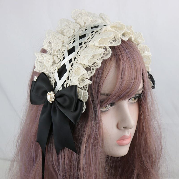 Gothic - Lolita Black - and - White Dream Dress: Vintage Patterns & Fairy - tale Charm