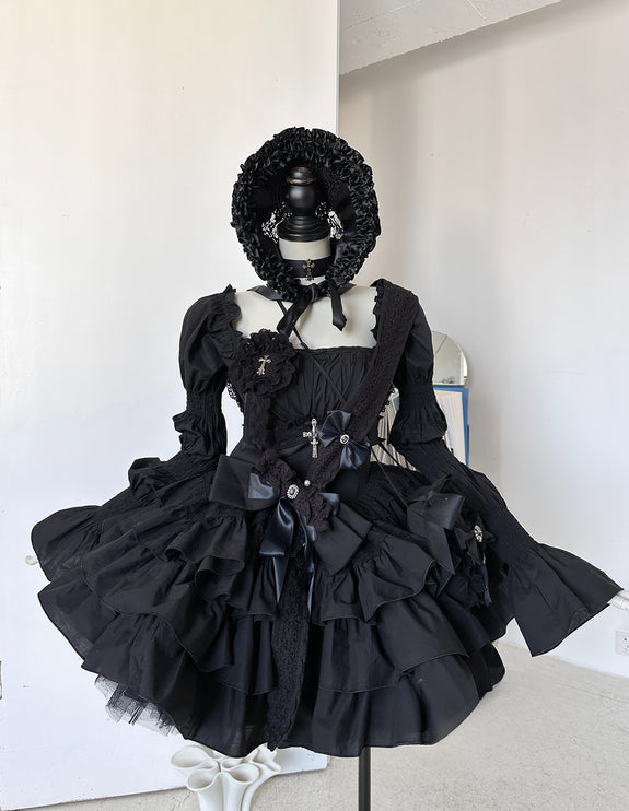 Black Idol Gothic Spirit Punk Style Lolita Dress