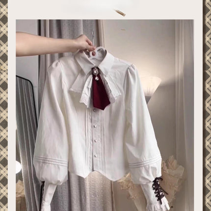 Punk Vintage Christmas Little Red Riding Hood Magical Princess Lolita Dress (Set)