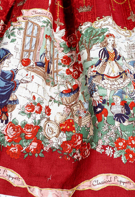 🌸Collector's Edition🌸Enchanted Snow White Print Apron OP Classical Doll Lolita Dress