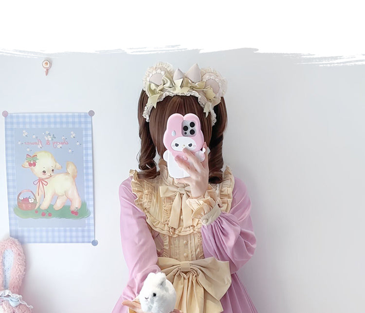 Sweet Lolita Princess Dress OP - Vintage Inspired Long Sleeve Layered Ruffle Dress