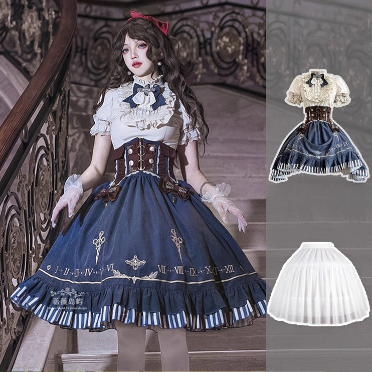Whispers of Time in a Lolita Skirt: Steampunk Embroidery, Vintage Aesthetic