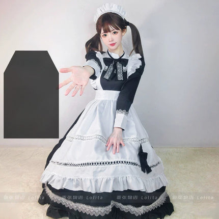 S-5XL British Aristocratic Elegance Gothic Maid Long-sleeved Dress Sexy Lolita