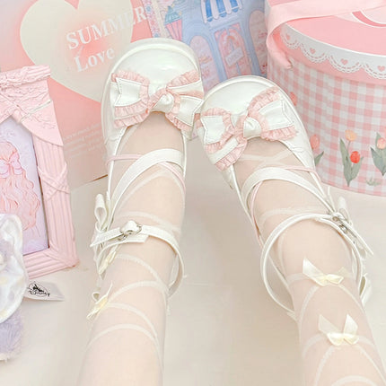 Mid-Heel Waterproof Lolita Shoes Cute Block-heeled Mary Jane shoes Pumps