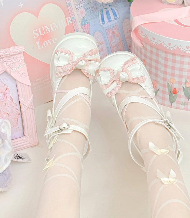 Mid-Heel Waterproof Lolita Shoes Cute Block-heeled Mary Jane shoes Pumps