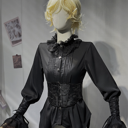 Gothic Prince Lolita Set - Medieval European Style Aristocratic Jacket and Tiered Skirt Outfit