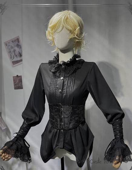 Gothic Prince Lolita Set - Medieval European Style Aristocratic Jacket and Tiered Skirt Outfit