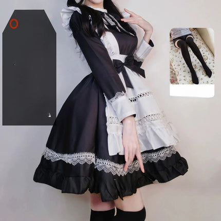 S-5XL British Aristocratic Elegance Gothic Maid Long-sleeved Dress Sexy Lolita