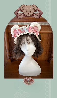 Teddy Bear Whimsy Lolita JSK Dress with Detachable Apron