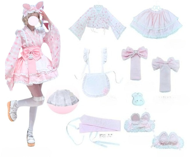 Colorful Fairy Tale Lolita Dress with Embroidery Details and Ruffled Skirt