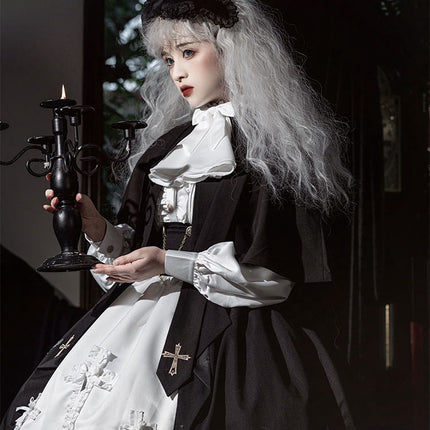 Holy Academy Series - Discipline Department: Original Lolita Prince Outfit and SK Skirt Set, Gothic Dark Style