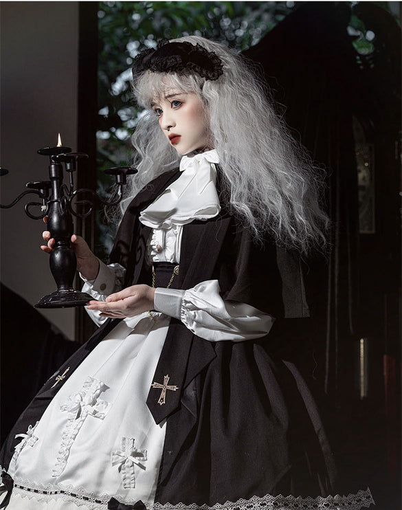 Holy Academy Series - Discipline Department: Original Lolita Prince Outfit and SK Skirt Set, Gothic Dark Style