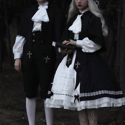 Holy Academy Series - Discipline Department: Original Lolita Prince Outfit and SK Skirt Set, Gothic Dark Style