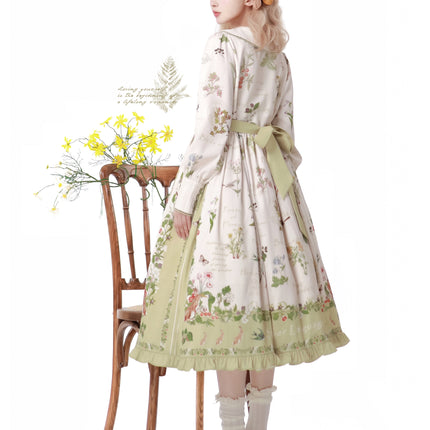 S-XXL Secret Garden Dress French CLA Elegance Lolita Spring Floral Autumn