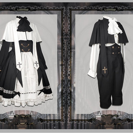 Holy Academy Series - Discipline Department: Original Lolita Prince Outfit and SK Skirt Set, Gothic Dark Style