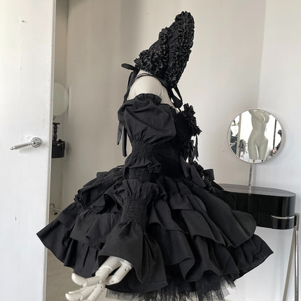 Black Idol Gothic Spirit Punk Style Lolita Dress